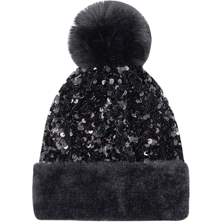 帽子 sculptor Sequin Nordic Earflap Beanie 帽子 sculptor Sequin
