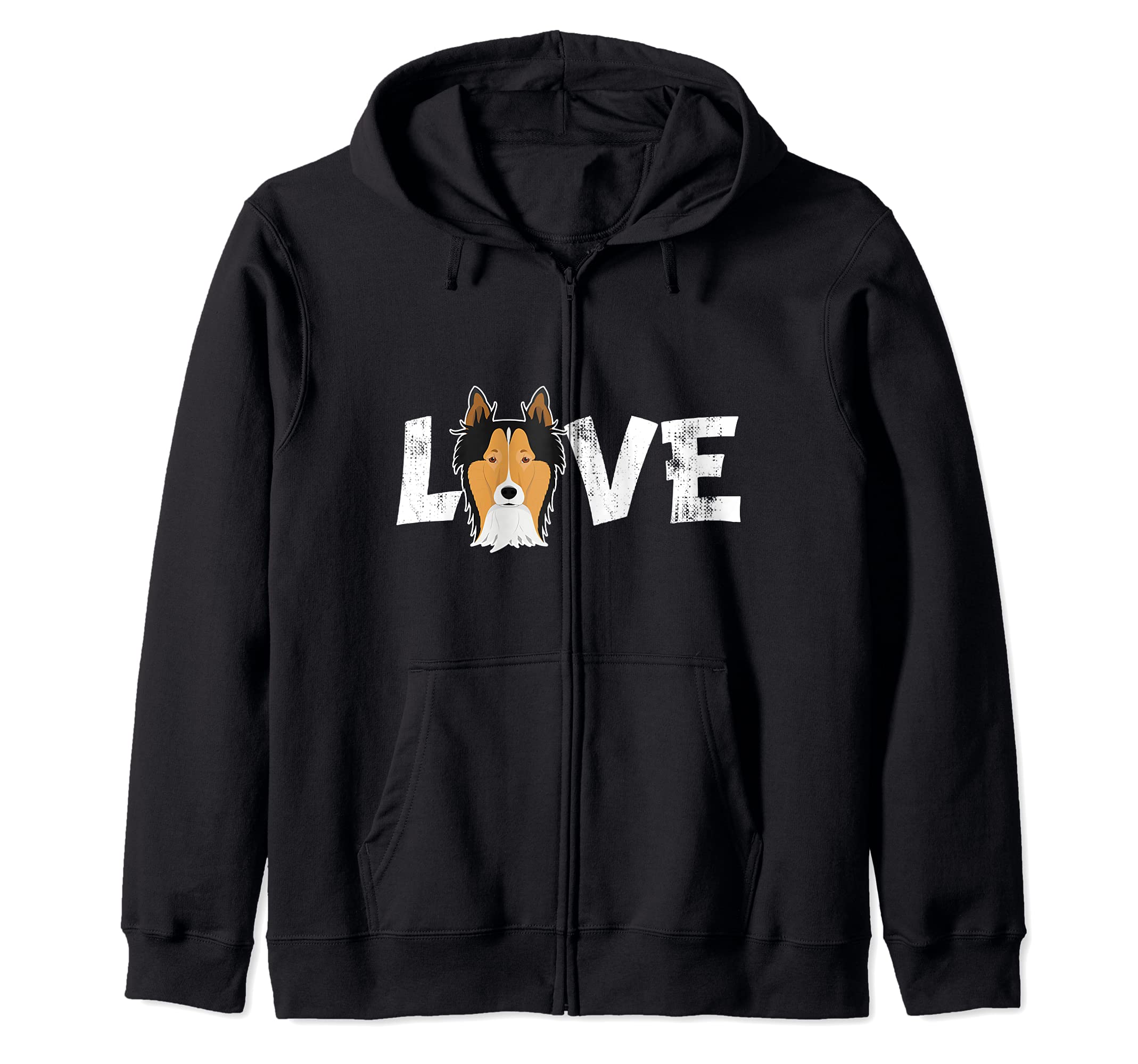 Dog Mom Dog Dad Collie Dog Pet Lover Zip Hoodie