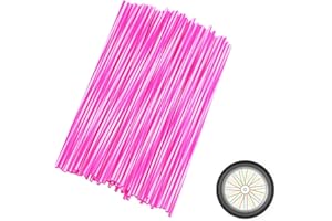 72Pcs Universal Spoke Skins Cover - Ovelur Wheel Spoke Wraps Skins Pipe Trim Decoration Protector For Motorcycle Dirt Bike Yamaha Harley Suzuki(Powder White)