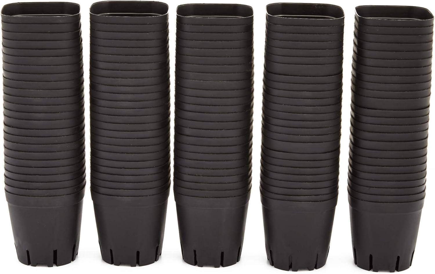 Square Nursery Plastic Flower Pots for Plants, Seedlings (2.6 in, 150 Pack): Garden & Outdoor