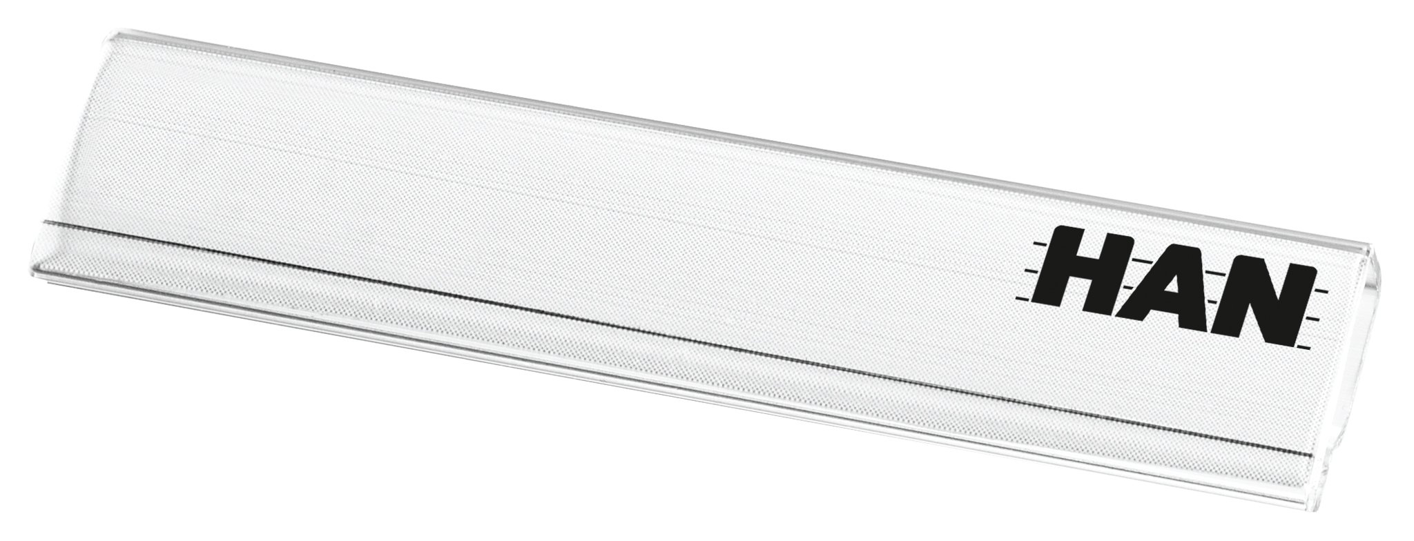 HAN Labeling Clips – 1 PIECE, for Professional Labeling of Letter Trays, Drawer cabinets, and Magazine Racks, Transparent, 1021