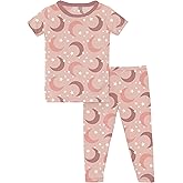 KicKee Welcome Home Pajama Set, Short Sleeve, Long Pants, Snug Fit Baby and Kid Pajamas