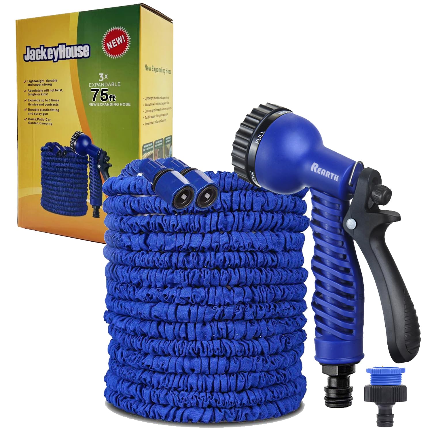 100FT / 150FT / 200FT Magic Stretch Flexible Expandable 3 x Expanding Garden Hose Pipe Natural Triple Layer Light