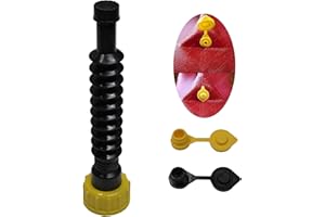 GAS SPOUTS PLUS LLC Aftermarket WEDCO Gas Spout New & Improved w/Removable Screen to Keep Dirt & Debris Out of Your Equipment.Includes Yellow AFTERMARKET WEDCO Screw Cap Collar & 1 Yellow 1 Blk Vent Cap