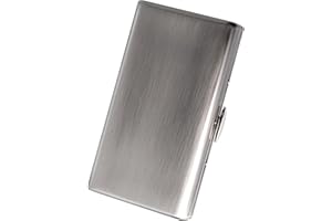 EYIDADAE Cigarette Case for Women and Men - Lightweight and Portable Cigarette Box and Holds 12 100mm Cigarettes/Bank Cards - Stylish Design, Beautiful and Generous (12pcs 100mm, Vntage Silver)
