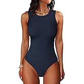 ANRABESS Bodysuits for Women Summer Ribbed Knit Sleeveless Tank Tops Sexy Slim Fitted Bodysuit Top 2026 Trendy Outfits