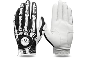 FINGER TEN Colorful Golf Gloves Men with Ball Marker 1 Pack, Stylish Gloves with Premium Durable Design, All Weather Grip Fit Size Small Medium ML Large XL