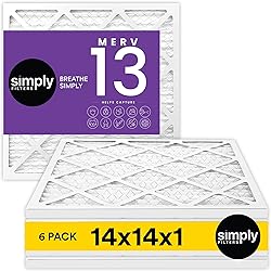 Simply 14x14x1 Air Filter, Merv 13, MPR 1500, 6