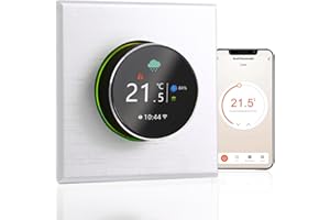 WiFi Smart Thermostat Temperature Controller Weekly Programmable with Button Control Mobile APP Voice Compatible Google Home 