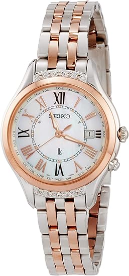 Amazon セイコーウォッチ 腕時計 ルキア Lukia ルキア ソーラー電波修正 ダイヤ入りケース 白蝶貝文字盤 サファイアガラス プラチナダイヤシールド Ssvv054 レディース ピンクゴールド レディース腕時計 腕時計 通販