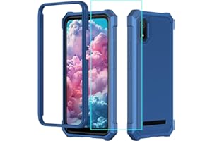 Lozeguyc for Cloud Mobile Stratus C8 Case with Screen Protector,Full Body Protection Front PC Back Soft Silicone Bumper,Heavy Duty Protection Shockproof Phone Case for Cloud Mobile Stratus C8 Blue
