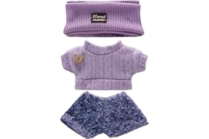MECHFIELD Clothes for Labubu, Doll Outfit Accessories Designed for 15 & 17cm Labubu (Purple Trend)