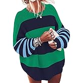 Ugerlov Women's Oversized Sweaters Batwing Sleeve Mock Neck Jumper Tops Chunky Knit Pullover Sweater