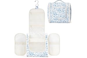 Narwey Hanging Toiletry Bag for Women Travel Makeup Bag Organizer Toiletries Bag for Cosmetics Essentials Accessories (Large,