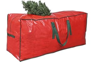 ProPik Christmas Tree Storage Bag | Fits Up to 7 ft. Tall Disassembled Tree | 45" x 15" x 20" Holiday Artificial Tree Storage Case | Perfect Xmas Storage Container with Handles and Sleek Zipper (Red)