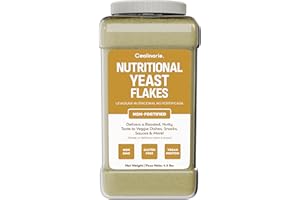 Coolinario Non Fortified Nutritional Yeast Flakes - 1 Gal (4.4 lbs) Vegan Seasoning with Roasted, Nutty Flavor | Rich in Protein, Fiber & Minerals | Ideal for Snacks, Sauces & Dressings | Gluten-Free