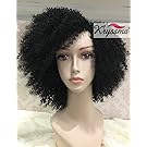 K'ryssma Black Curly Wigs for Women Cheap Synthetic Kinky Curly Wig uk Long Hair Natural Looking Heat Resistant Fiber