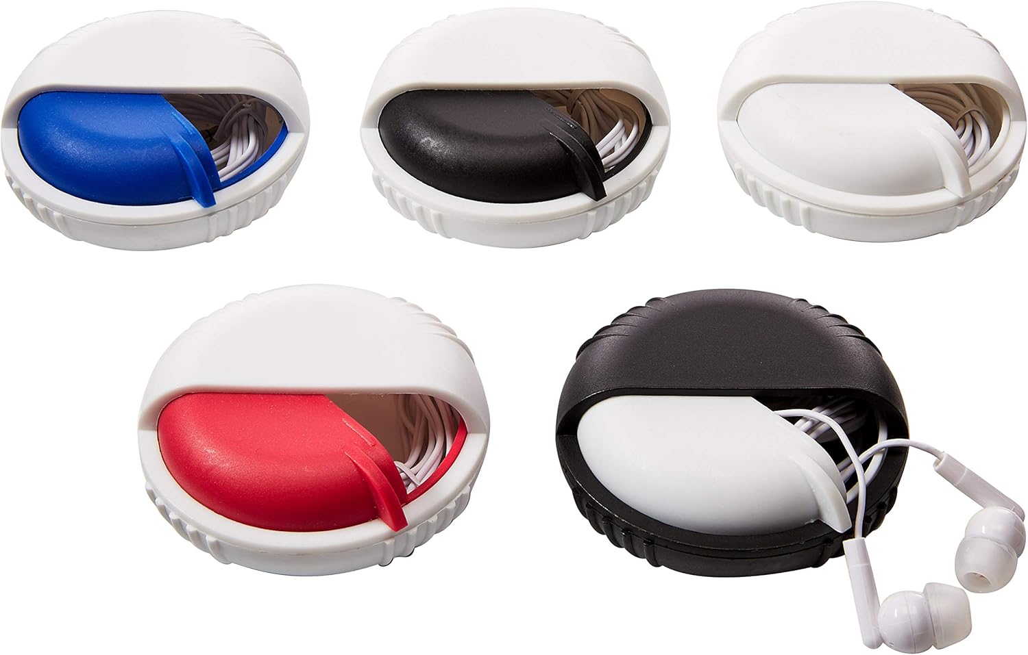 Bulk Pack Earbud Headphones Sets with Assorted Color Travel
