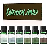 Fragrance Oil, MitFlor Woodland Set of Scented Essential Oils, 10ml x 6, Soap & Candle Making Scents, Essential Oils for Diffusers for Home, Pine Forest, Cedarwood, Oakmoss Amber & More