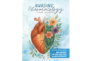 Nursing Pharmacology Study Notebook: Blank Medication Template Notebook for Nursing Students (120 pages)