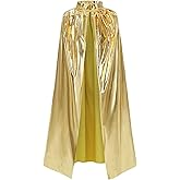GRAJTCIN Unisex Adult Shiny Costume Cape for Halloween Mardi Gras St. Patrick's Day