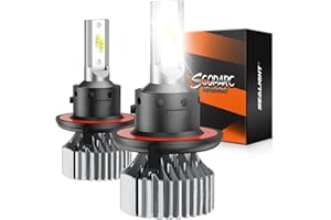 SEALIGHT 9008/H13 Fog Lights, 42000LM 60W Super Bright 6500K White, 2025 Version, 8×Brighteness S1 Series Fanless 3-Minute Plug-and-Play, 1:1 Size, IP68 Waterproof, Pack of 2