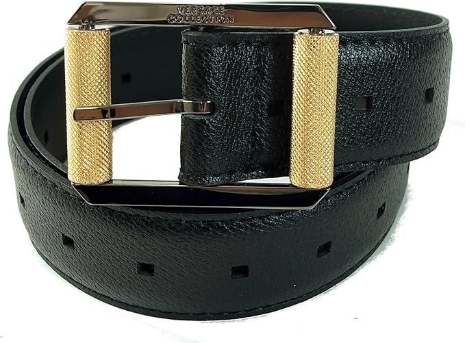 Amazon Co Jp ヴェルサーチ ベルト メンズ ブラック 箱傷ありv Vda002 V000 Vs 608 並行輸入品 服 ファッション小物