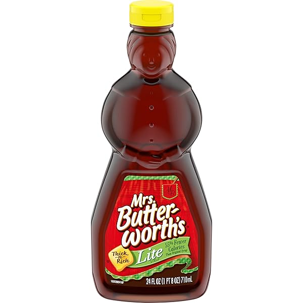 MRS. BUTTERWORTH’S LITE THICK AND RICH PANCAKE SYRUP,...