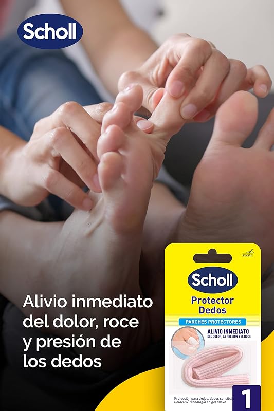 Scholl Tubo Protector para Dedos, Uñas y Callos, Alivio Inmediato del Dolor, la Presión y el Roce, Negro, Estándar