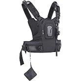 4J LEDR Camera Carrier Chest Harness J1,Camera Vest for One Camera,Nylon | Camera Vest Strap Harness for Hiking Climbing Wedding Travel,Rotation Lock,Dual protection,Waterproof lens Cover,Adjustable