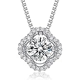 boya Moissanite Necklace for Women, Dancing Necklace for Anniversary Mother's Day Valentines Christmas Gifts for Wife