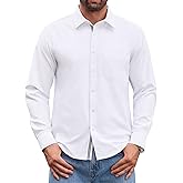 Lion Nardo Oxford Shirts for Mens Long Sleeve Dress Shirts Business Casual Button Down Shirts Untucked Shirts for Men
