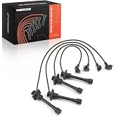 A-Premium Spark Plug Wires Set of 4, L4 Cyl Compatible with Toyota Geo | for Corolla 1993-1997, Celica 1994-1997 &amp; Geo Prizm 1993-1997, Naturally Aspirated
