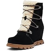 Sorel Women's Joan of Arctic Wedge III Lace Cozy Boot — Waterproof Suede Wedge Boots