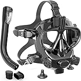 Full Face Snorkeling Mask Adult Diving Mask 180° Panoramic View with Camera Mount,Equipped with The Latest Dry-top System Smooth Breathing,Anti-Fog,Anti-Leakage,Easy-to-wear Adjustable Shoulder Strap