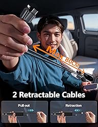 Starlight Retractable Car Charger, Starlight in Car