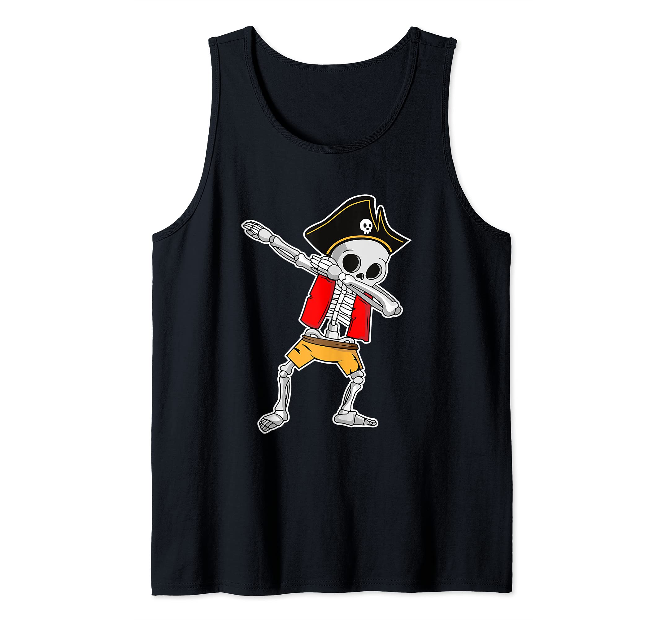 Dabbing Skeleton Pirate Halloween I Skeleton Tank Top