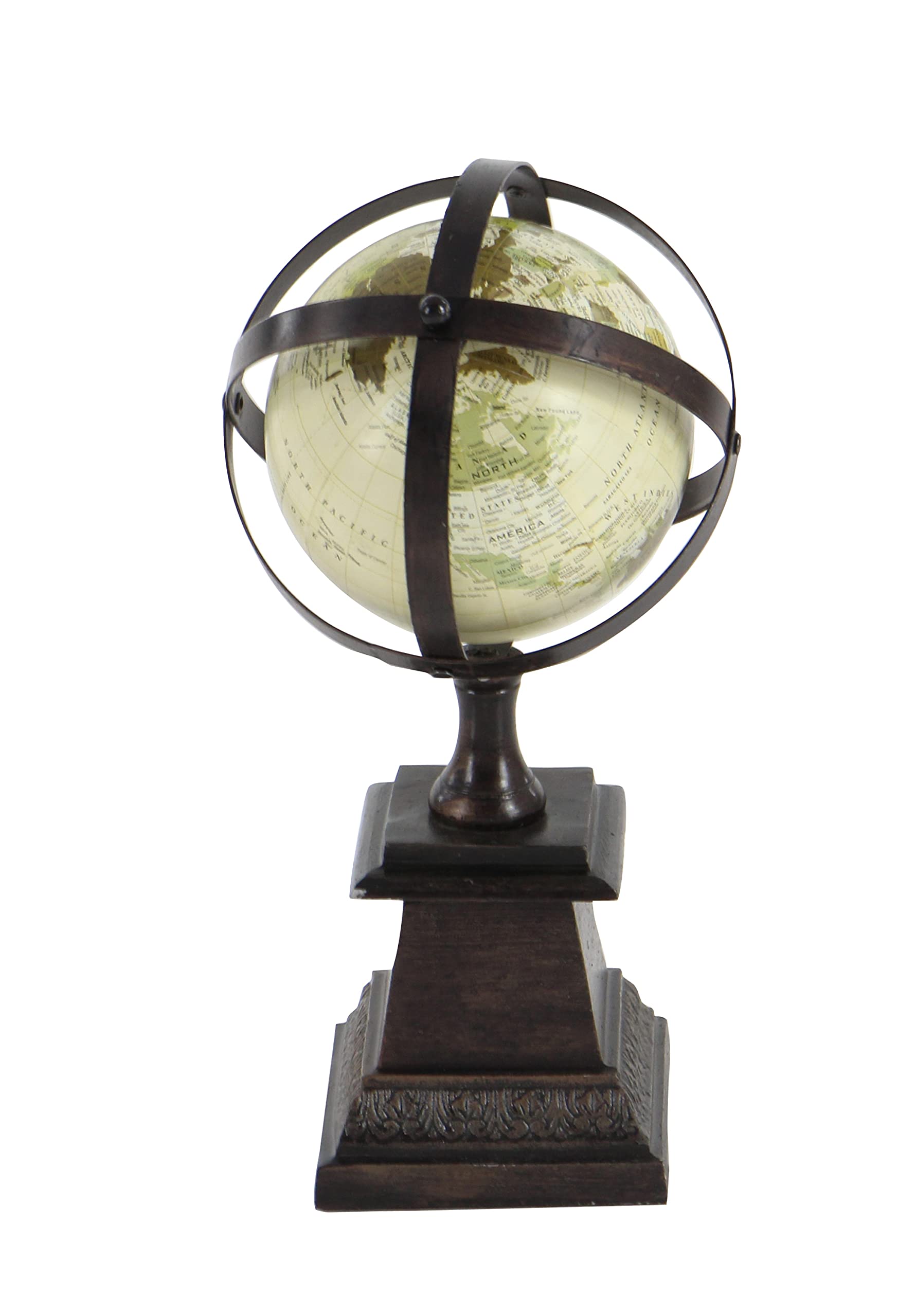 Deco 79 Aluminum Metal Globe, 7