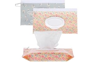 2Packs Baby Wipes Dispenser，refillable baby Wet Wipes Container for travel，Portable Reusable Baby Travel Wipes Holder & Case,