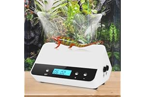 RUNWUSHENG Reptile humidifier, LCD with Timing Function, time Length and Interval can be Set, Reptile Spray System with 6 Spray nozzles,misting System for Reptiles of Amphibians, Tanks, Paludarium