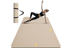 IDIDI 8mm Large Yoga Mat (6'x 4') - Extra Long and Wide 72 x 48 x 0.32 inches, Non-Slip POE Fitness Mat, Eco-Friendly, Thick Wide Exercise Mat for Home Workouts,Ideal for Yoga and Pilates.