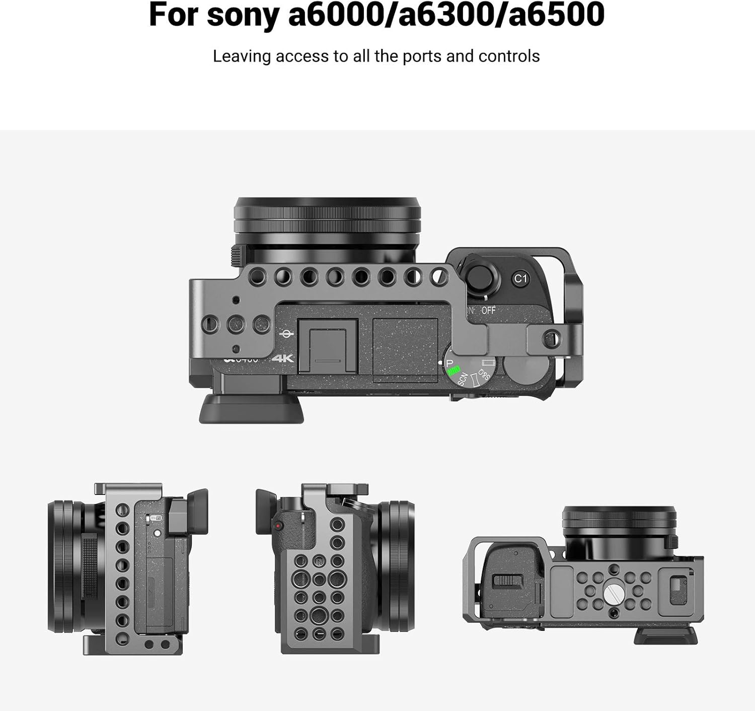 SMALLRIG a6300 Cage for Sony a6300 / a6000-1661, black - Image 4