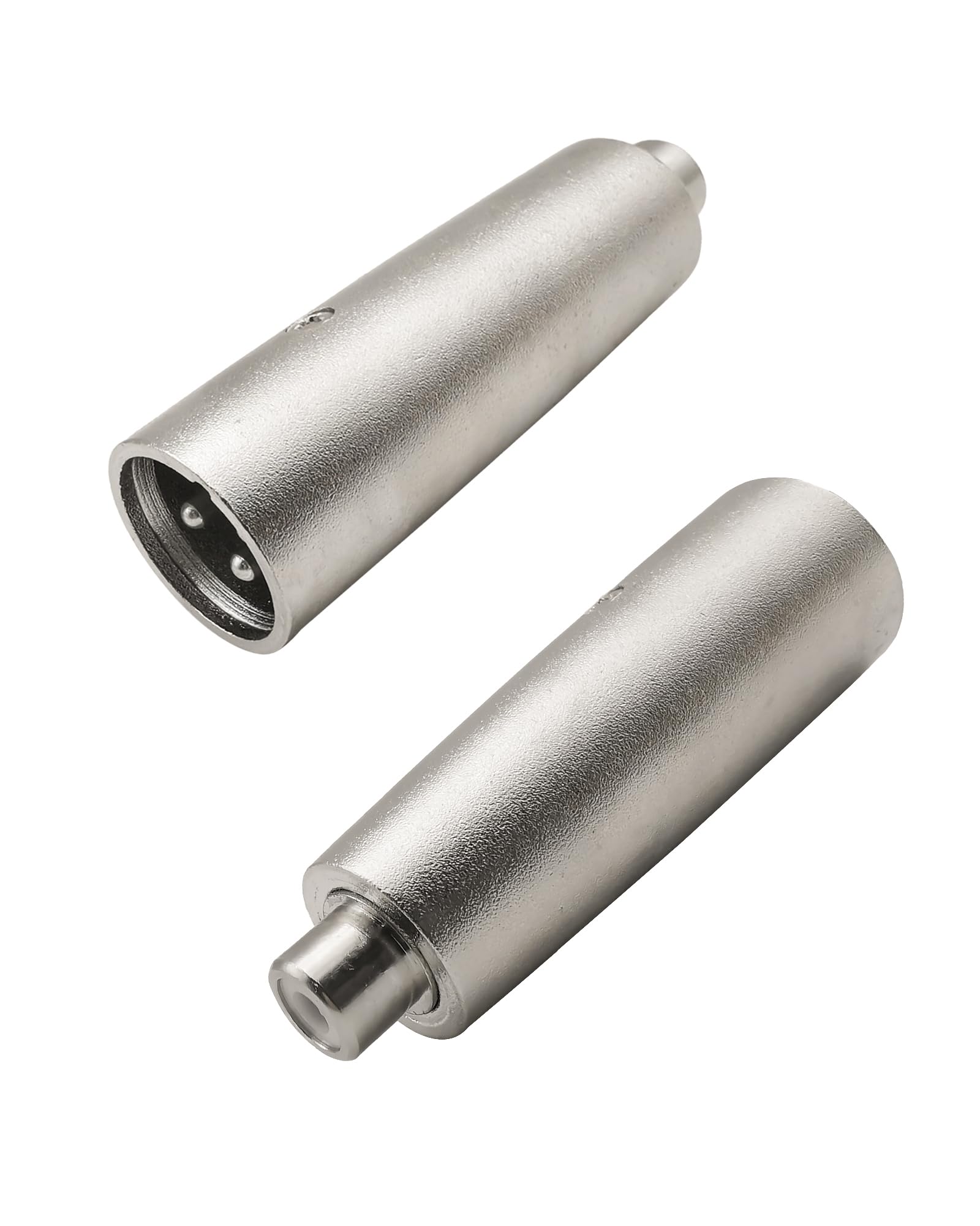 iYueMps XLR to RCA Adapter, RCA Female to XLR Male Connector Professional Metal Construction Jack Plug 3 Pin Converter Gender Changer (2 x RCA to XLR Connector)