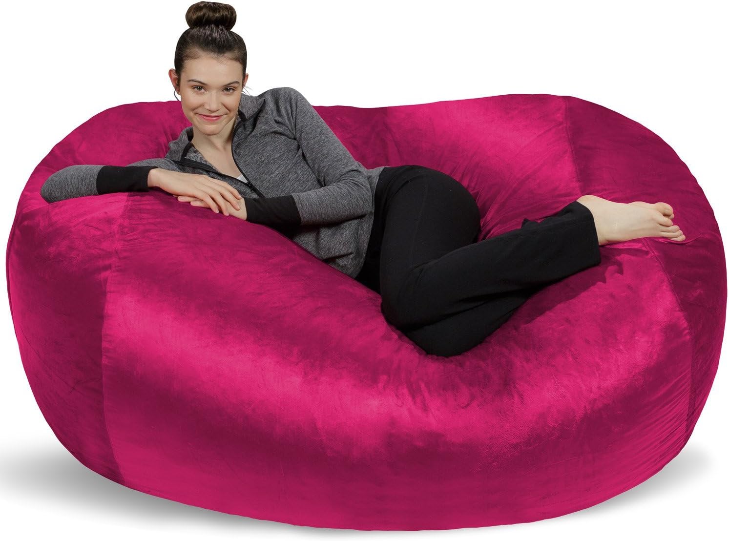 Best fur pink bean bag
