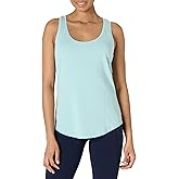 Amazon Essentials Women's Active Soft Cotton Scoop Neck Racerback Relaxed Fit Lightweight Yoga Tank