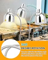 YJINGRUI Food Warmer Lamp 2x250W Infrared Bulbs 70cm Adjustable Gooseneck view 4