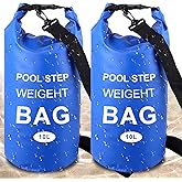 2 Pcs Universal Pool Ladder and Step Weigh 250D PVC Waterproof Swimming Pool Ladder Weights 10l Quick Fill Sand,No Breaken Above Ground Pool Ladder Sand Bags,Suitable for Swimming Pool Steps