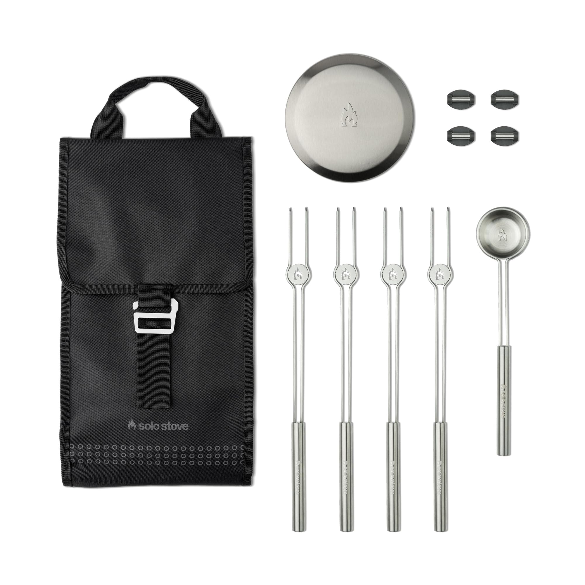Photo 1 of Solo Stove Mesa Accessory Pack | Incl. 4 Stainless Steel Mini Sticks + Stick Rests, Pellet Scoop, Mesa Lid, Carry Case, Accessories for Outdoor Fire Pit, 8.8 x 16 in, 2.5 lbs