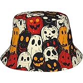 WFUUGNJ Halloween Bucket Hat Funny Goth Bucket Hat for Women Men Packable Outdoor Fisherman Cap