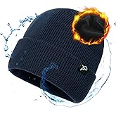 TOP-EX Dryknit™ Waterproof Oversized XL XXL Fleece Lined Winter Warm Beanies Hat for Men